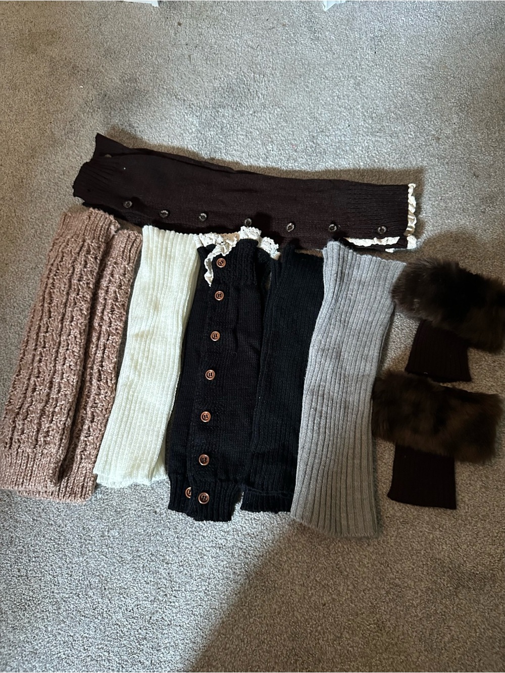 Assorted Women's Knit Arm Warmers and Leg Warmers - Multi-Color